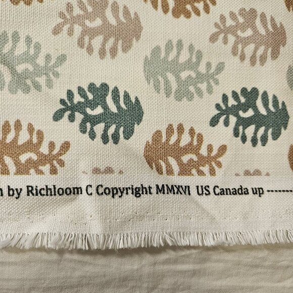 Richloom Platinum Upholstery Fabric By The Yard Leaf Print Abstract 58" Wide - Picture 5 of 9